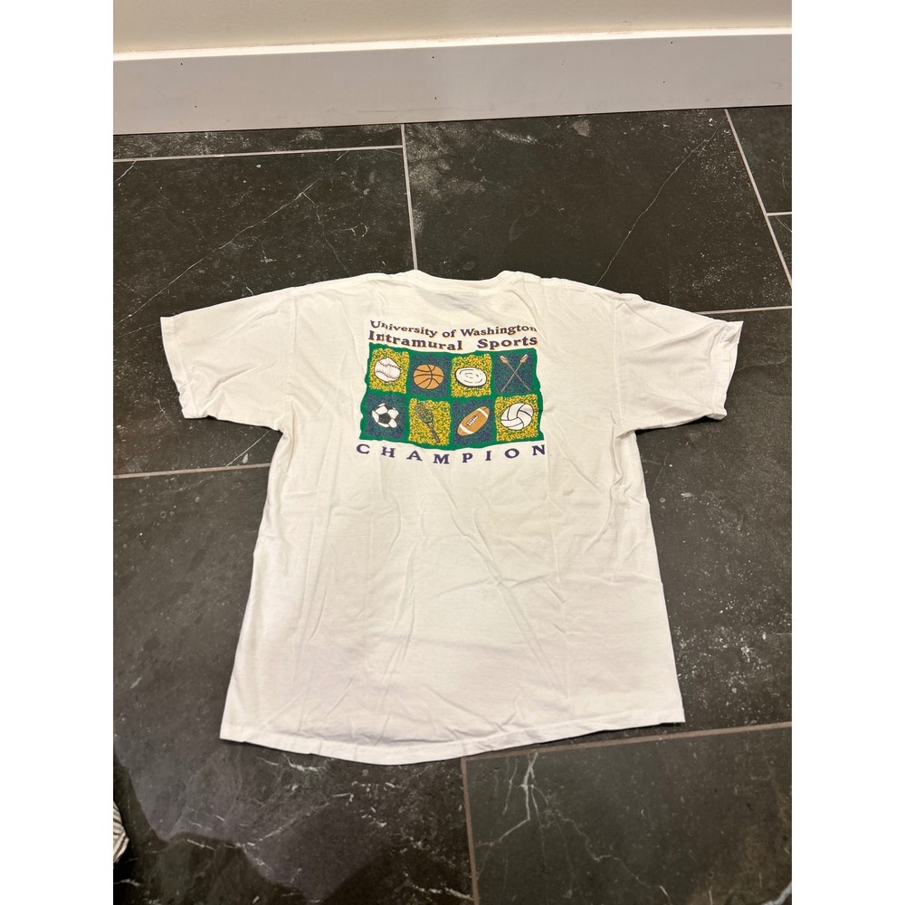 Vintage Hanes Beefy-T University of Washington Intramural Sports Shirt Large